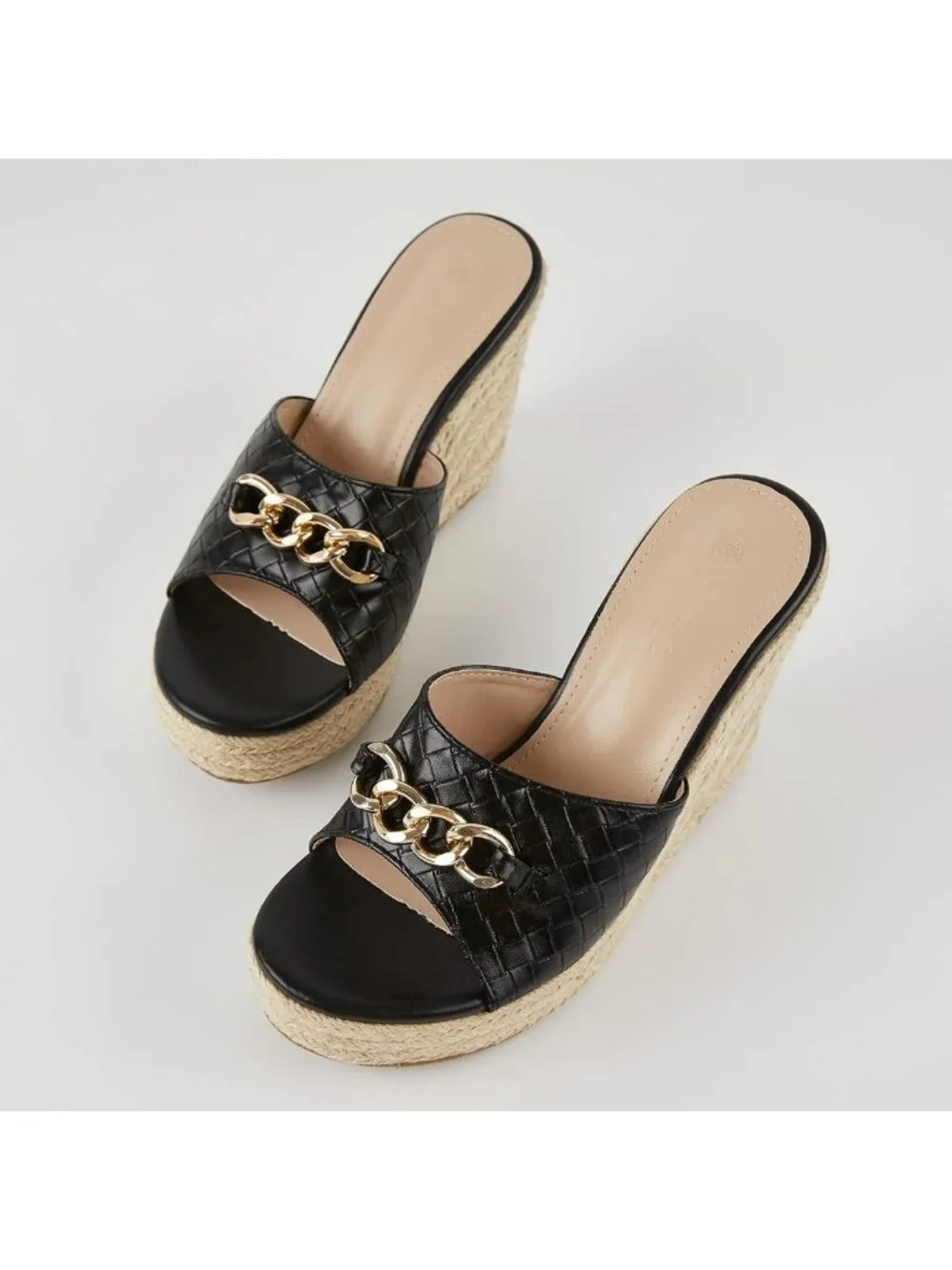 Stylish Women's Wedge Sandals - Platform Espadrille Heel, Casual Summer Slides